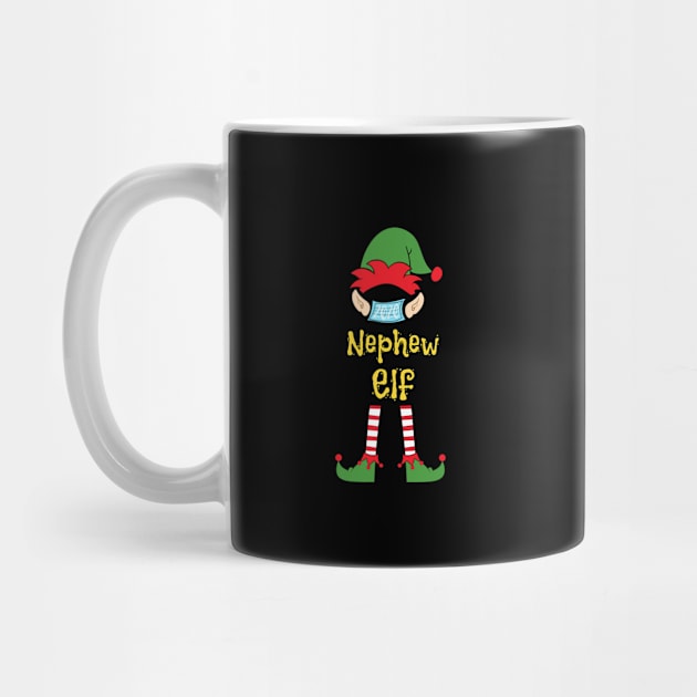 2020 Masked Christmas Elf Family Group Matching Shirts -  Nephew by Funkrafstik